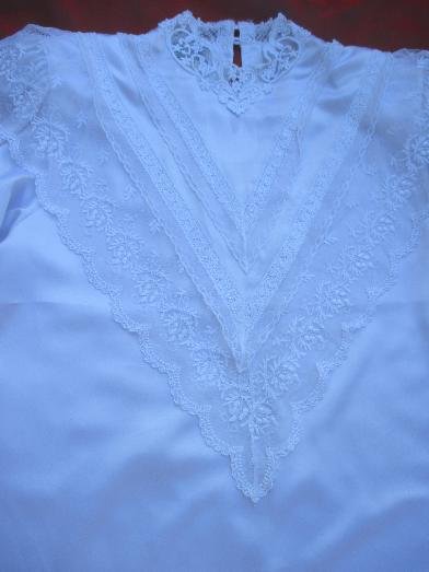 NEUw * Edel * ORIGINAL * Granny * VINTAGE * Lace Spitze * Tüll * Stickerei * Empiere * Bluse 