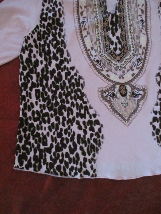 NEUw * Ausgefallen * edel * Glitzer- Stickerei * Animal * Leo- Style * Longsleeve * Langarm * T- Shirt 