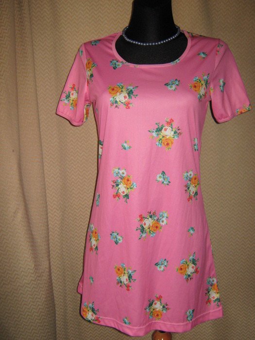 NEU * Designer * Romantik * Rosen * Blüten * Flower- Power * Salsa * Bodycon * Stretch * Reinschlupf * Mini- Kleid * Gr. 36- 38/ S * pink * bunt *