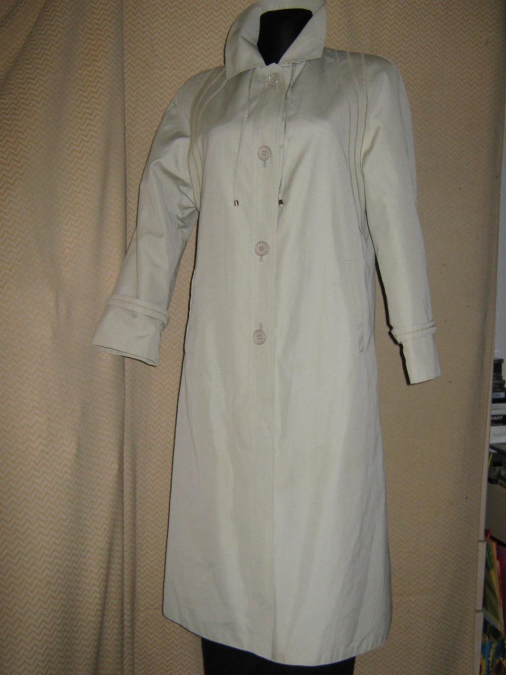  NEU * Edel * klassisch * Original VINTAGE * DESIGNER * Trench- Coat * Mantel * Gr. 36, 38- 40/ S- M * kitt *