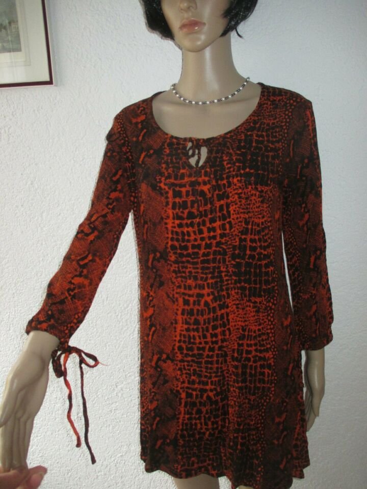 NEU * Edel * stylisch * Animal * Snake * Schlange * Seiden- Georgette * Crinkel * Knitter * Batik * Mini- Kleid 