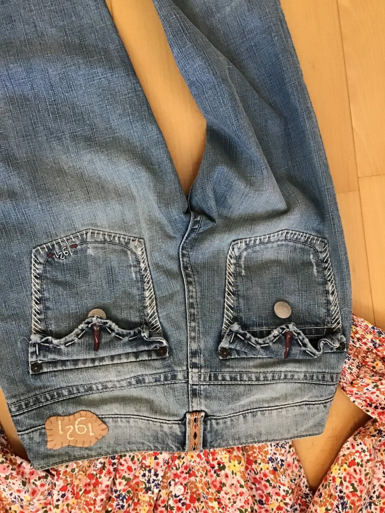 Jeans, wide leg von 1921 mit auffälligen Nähten