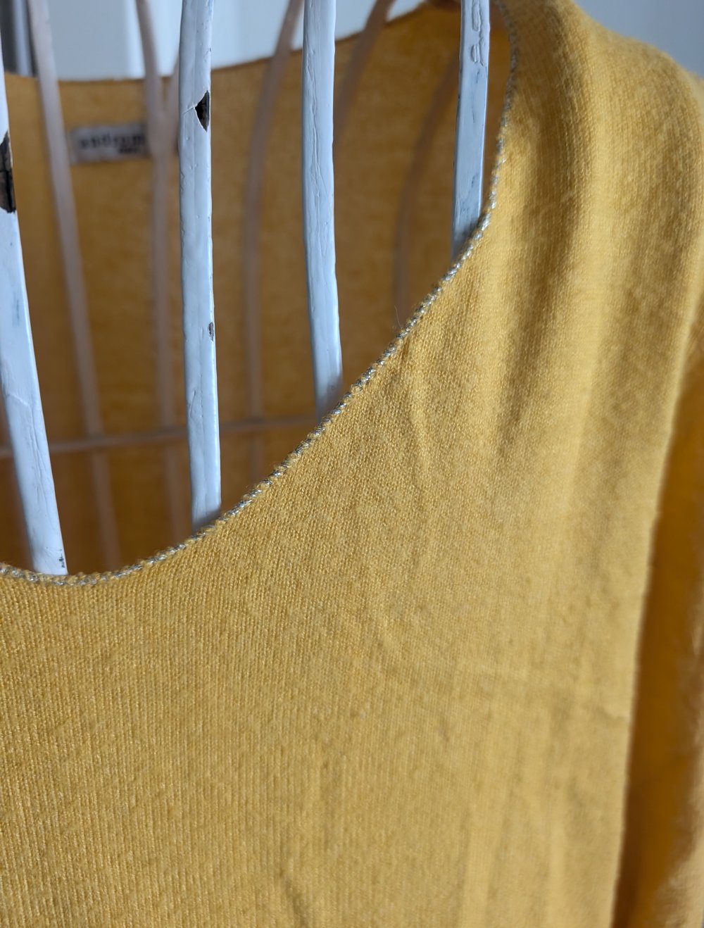 gelber Viskose-Pullover Andromede M
