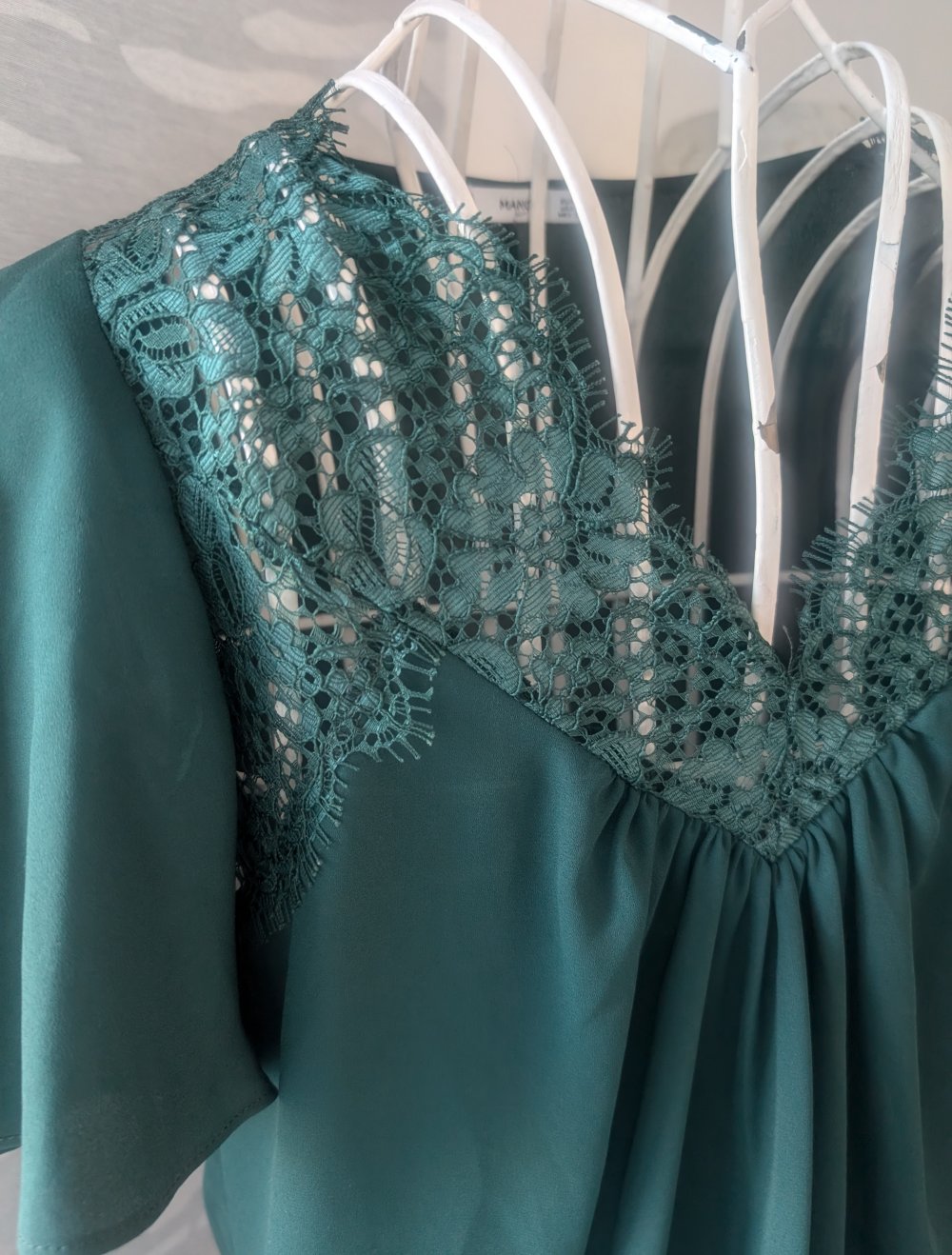 grüne Shirtbluse Mango S