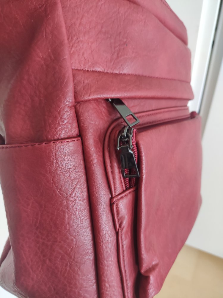 Rote Echtledertasche 
