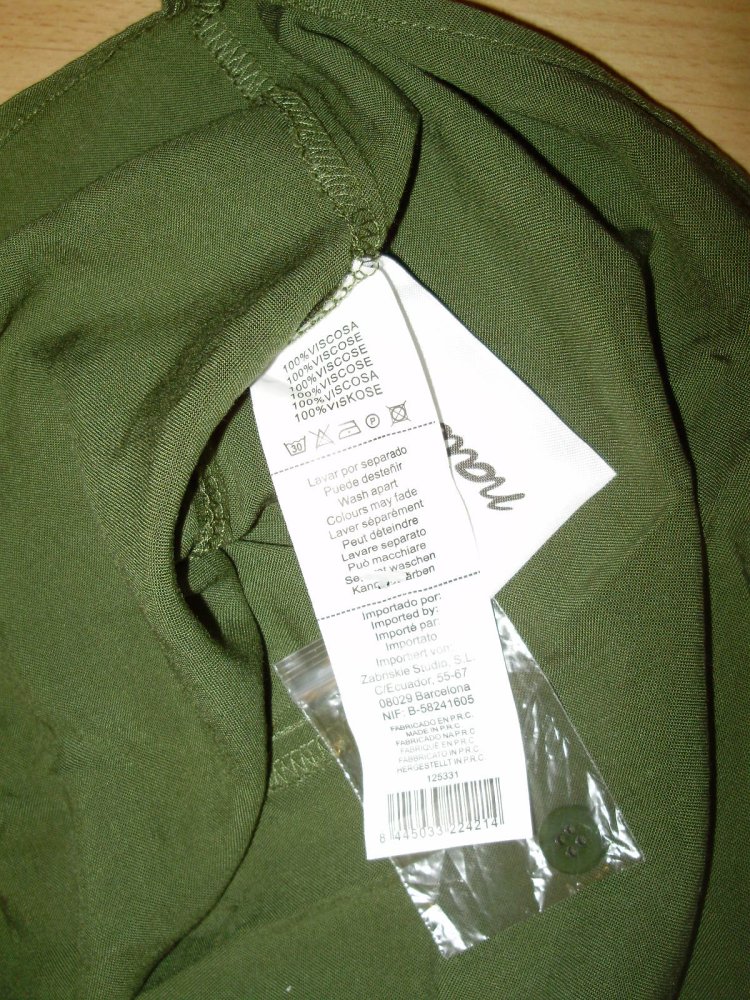 Natura Kleid khaki Knopfleiste M NEU