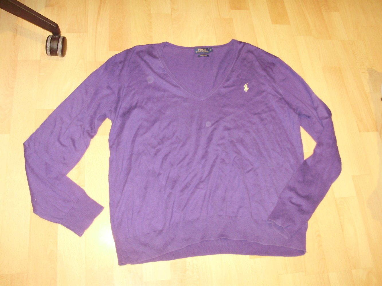 Ralph Lauren Pullover lila V-Ausschnitt BW Gr XL