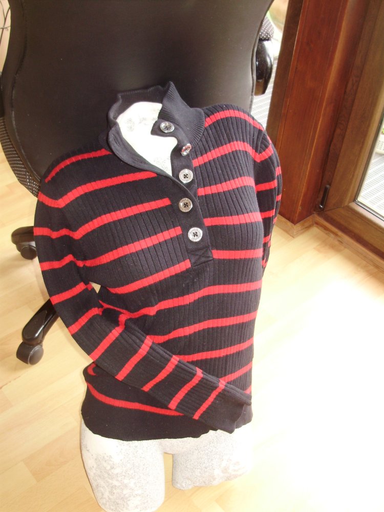 Ralp Lauren Polo Pullover Baumwolle Schwarz rot L