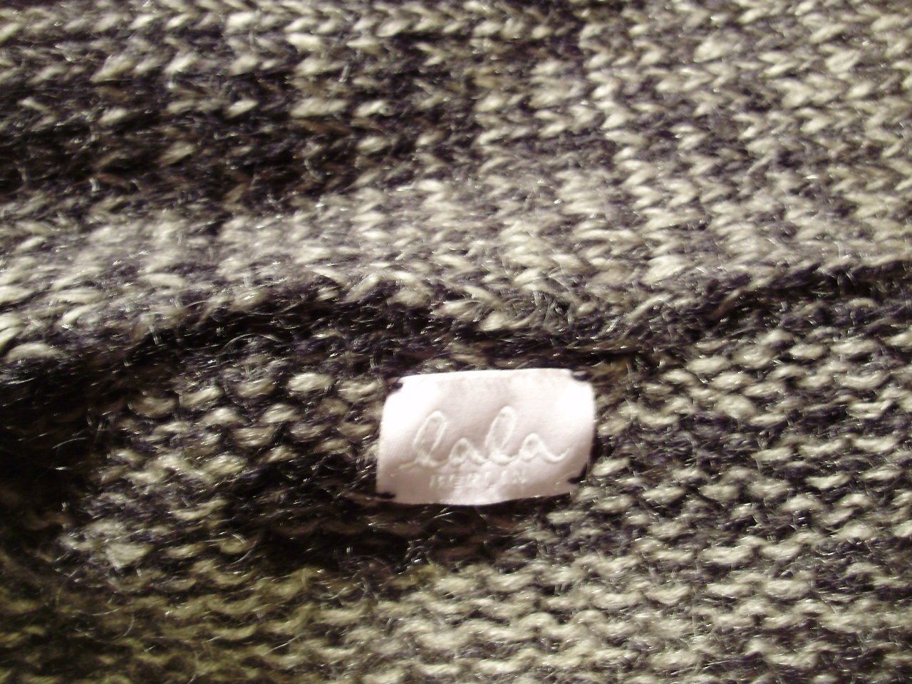 lala Berlin Strickmantel schwarz grau meliert Wolle/ Mohair M L