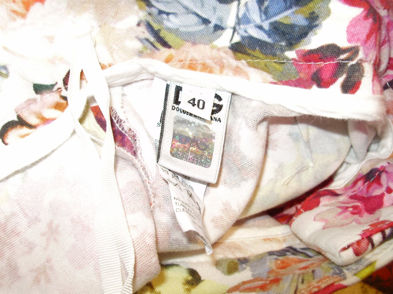 D&G Hose Blumen Stretch 40 = S