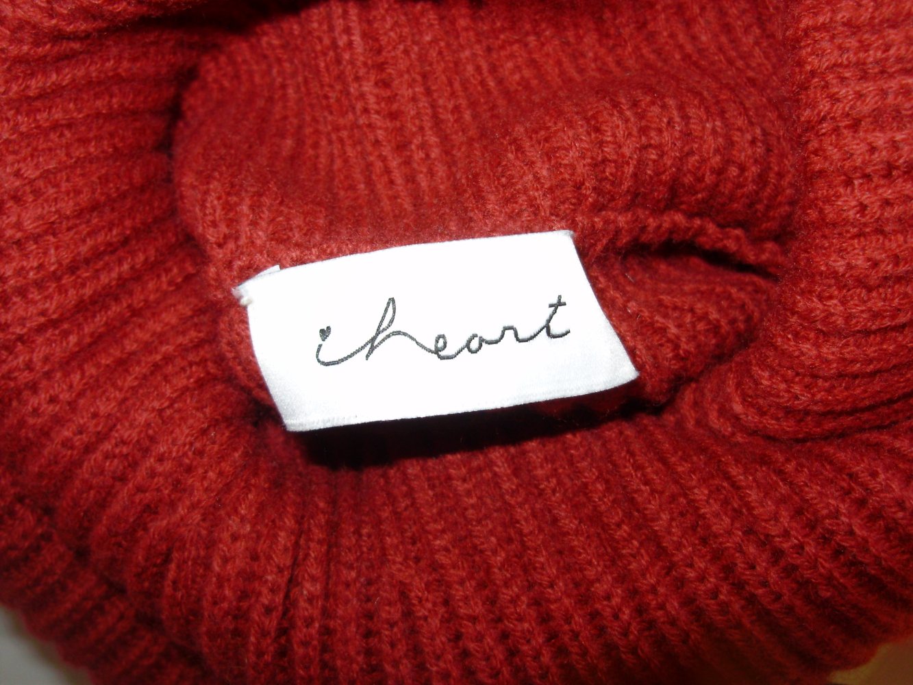 i heart Pullover rotbraun ausgefallen Merinowolle M L