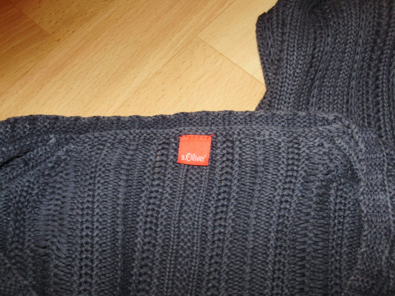 s. oliver Pullover 100% BW dblau ausgefallen Gr 36