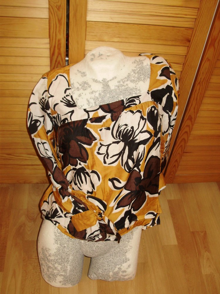 Hallhuber Bluse ausgefallen Brauntöne 36