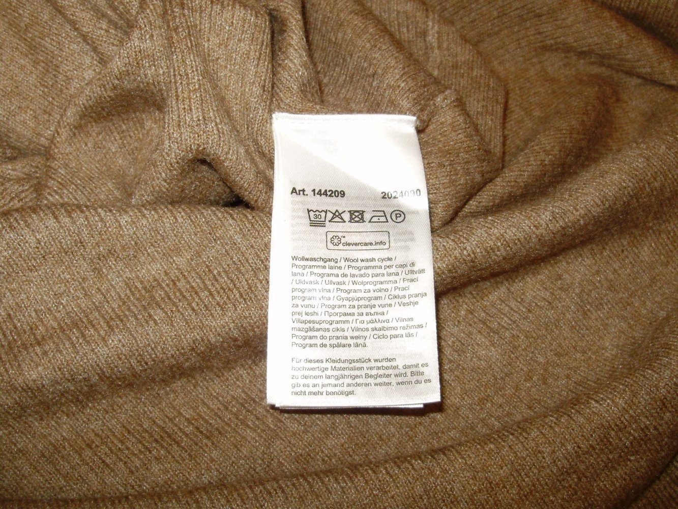 Street one Strick Kleid hellbraun lang 34 = S/M