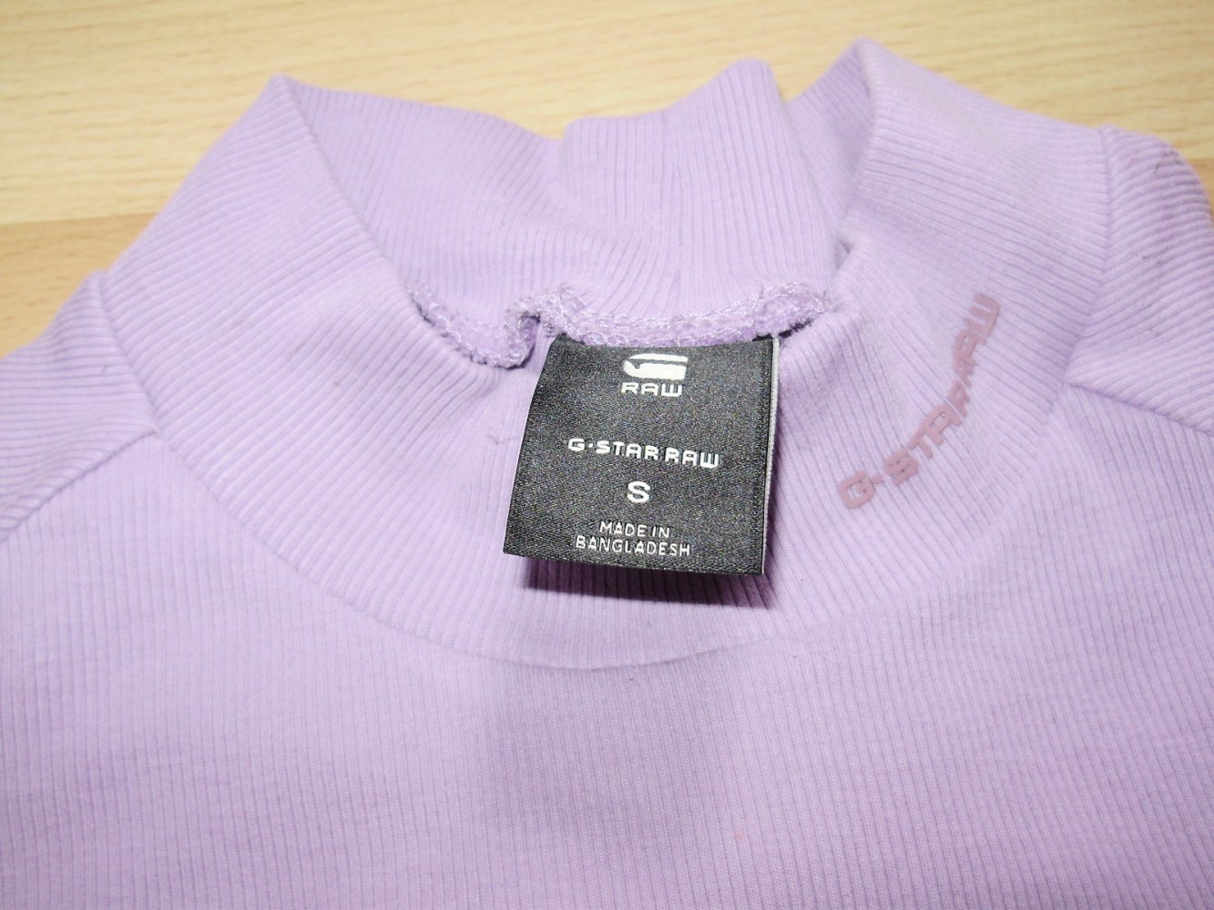 G-Star Slim Rib Mock LA Shirt flieder BW S