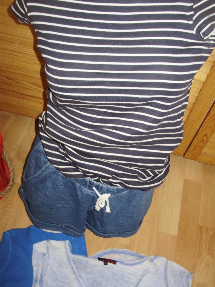 Outfit 13: H&M Shorts+zalando Shirt+s. oliver Shirt+Tom Tailor Shirt S