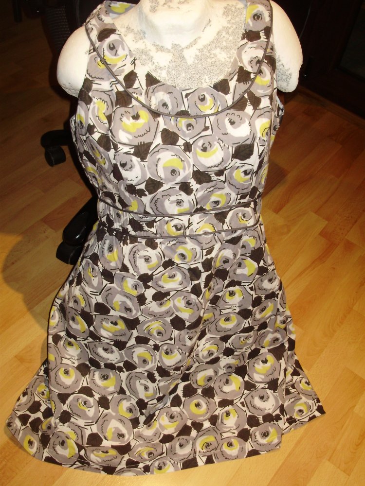 Kleid gefüttert Muster Rockabily Stil S M