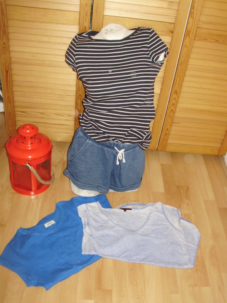 Outfit 13: H&M Shorts+zalando Shirt+s. oliver Shirt+Tom Tailor Shirt S
