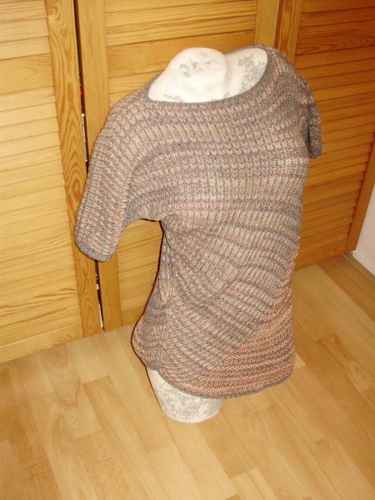 Pullover sehr ausgefallen braun grau beige Gr S M