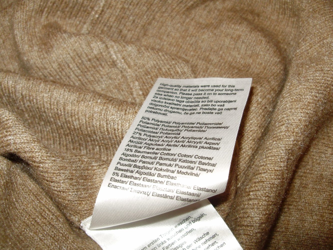 Street one Strick Kleid hellbraun lang 34 = S/M