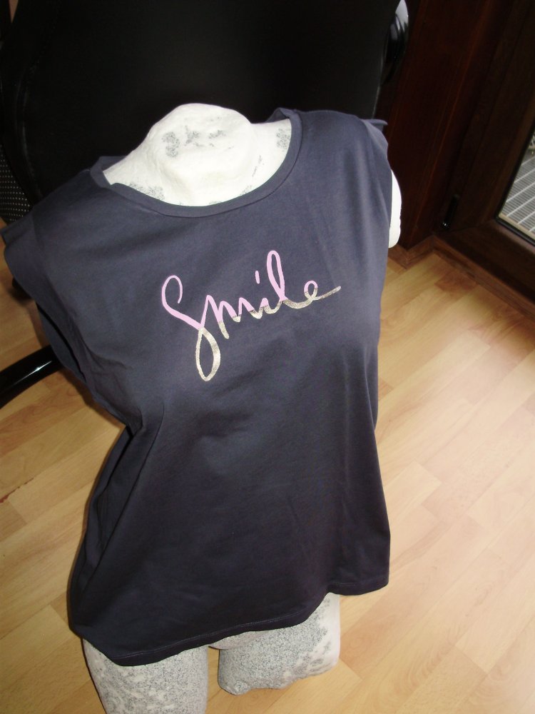 Esprit Top dukelblau Smile Shlitze an den Ärmeln L