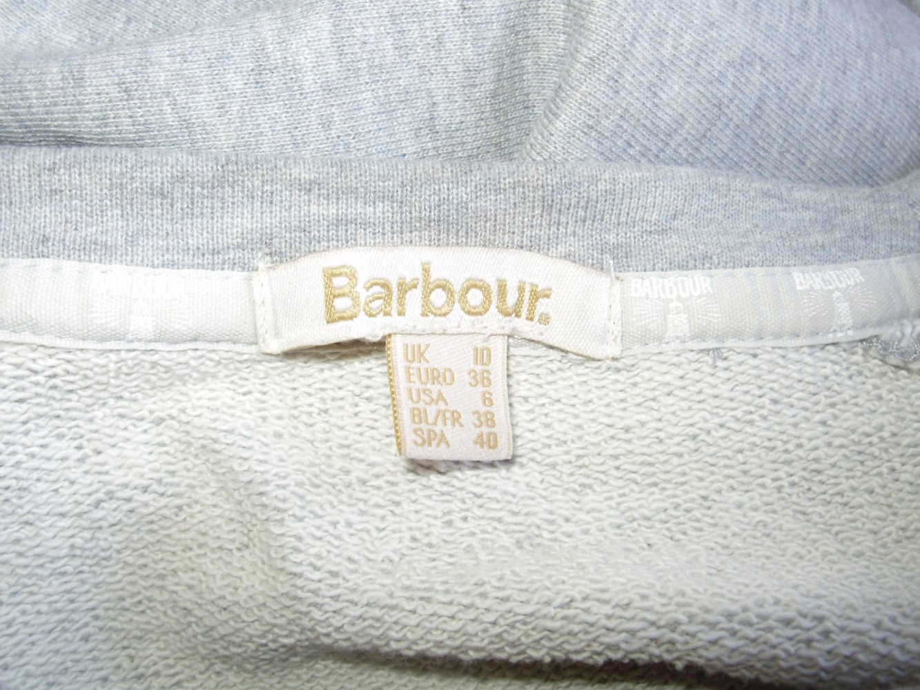 Barbour Sweat grau hell Leuchtturm 36