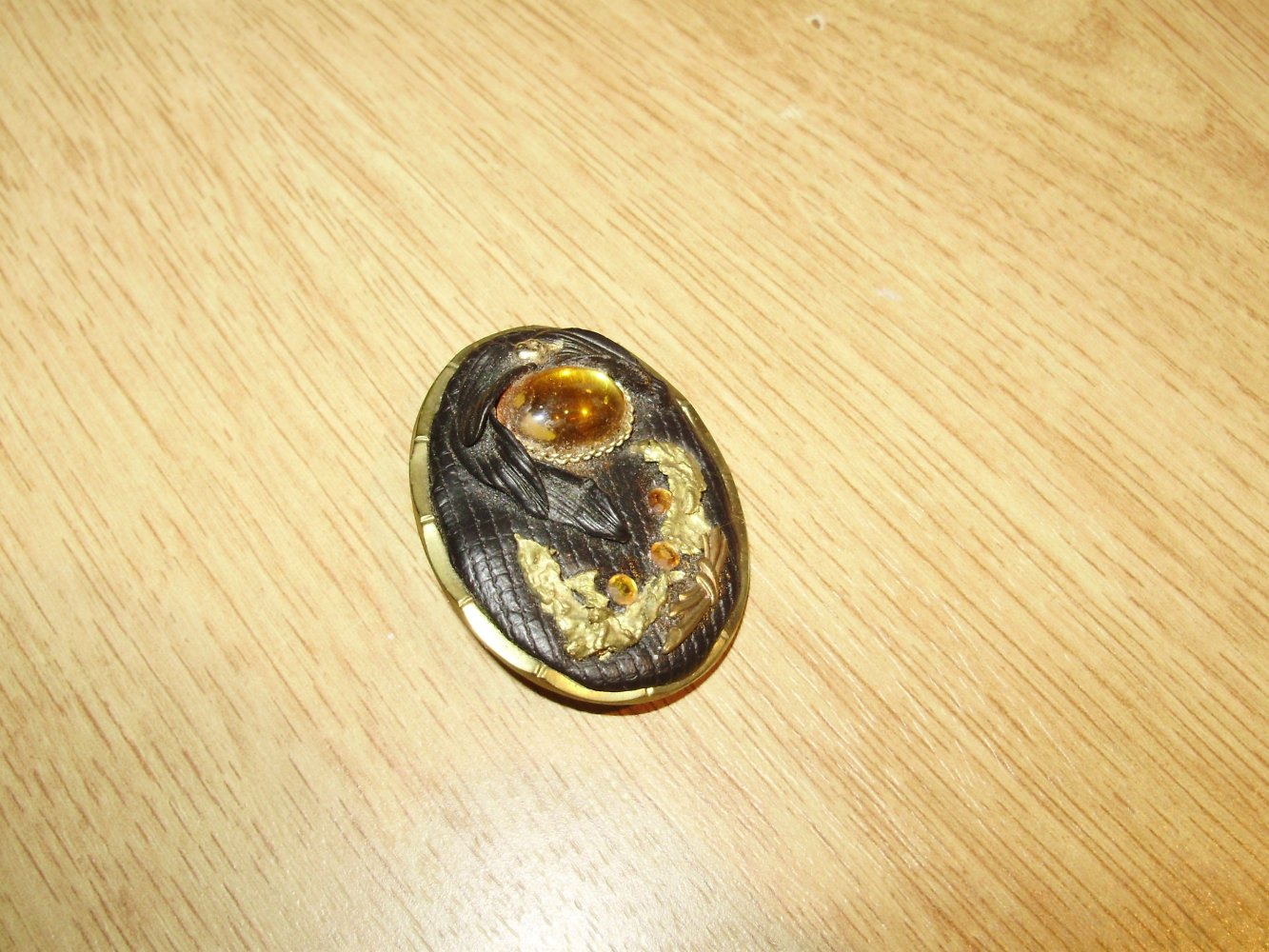 Brosche ausgefallen Vintage 5 x 3,5 cm