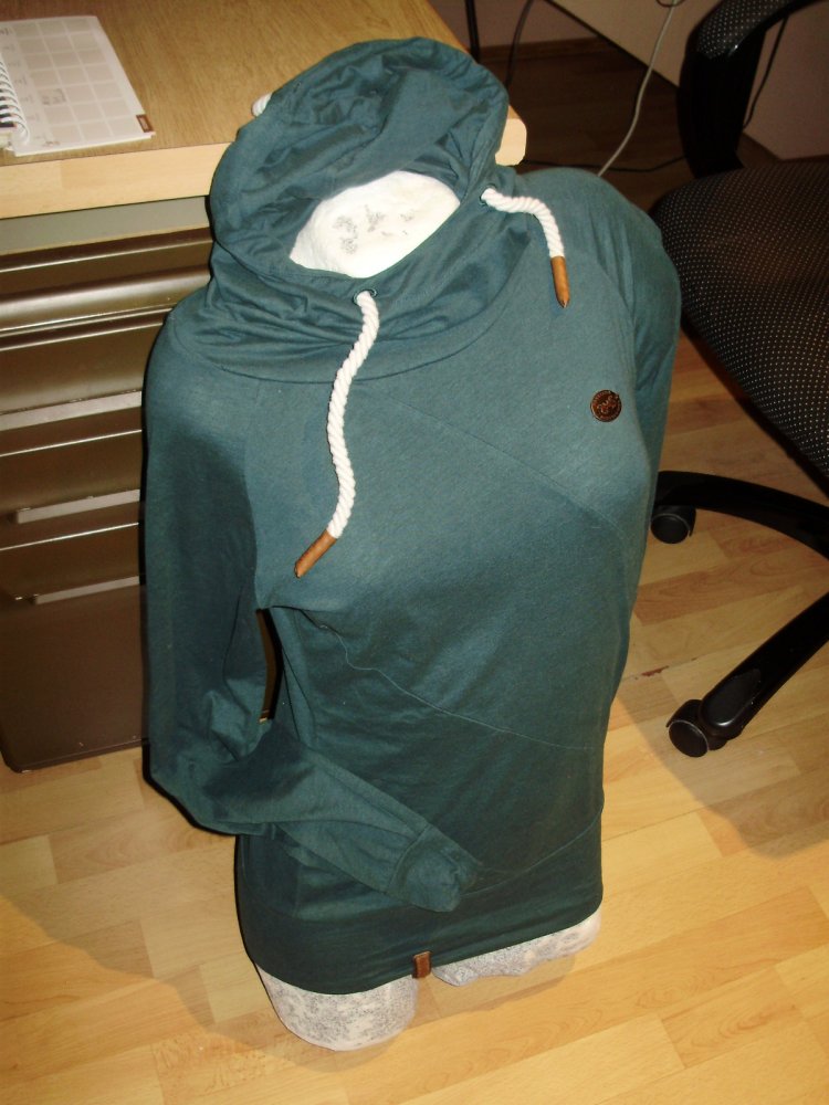 Naketano Langarm Shirt grün Kapuze S