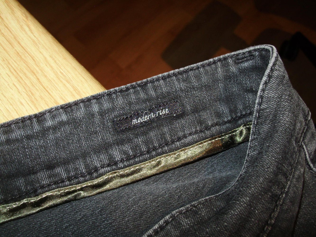 Cambio Jeans Hose schwarz Pailletten Vintage medium rise S