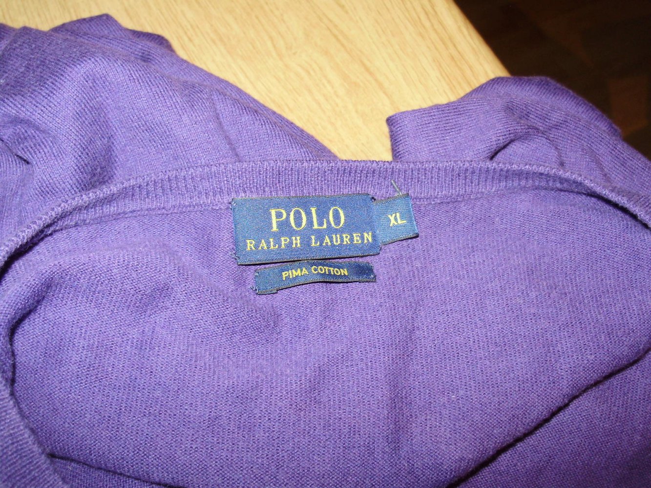 Ralph Lauren Pullover lila V-Ausschnitt BW Gr XL