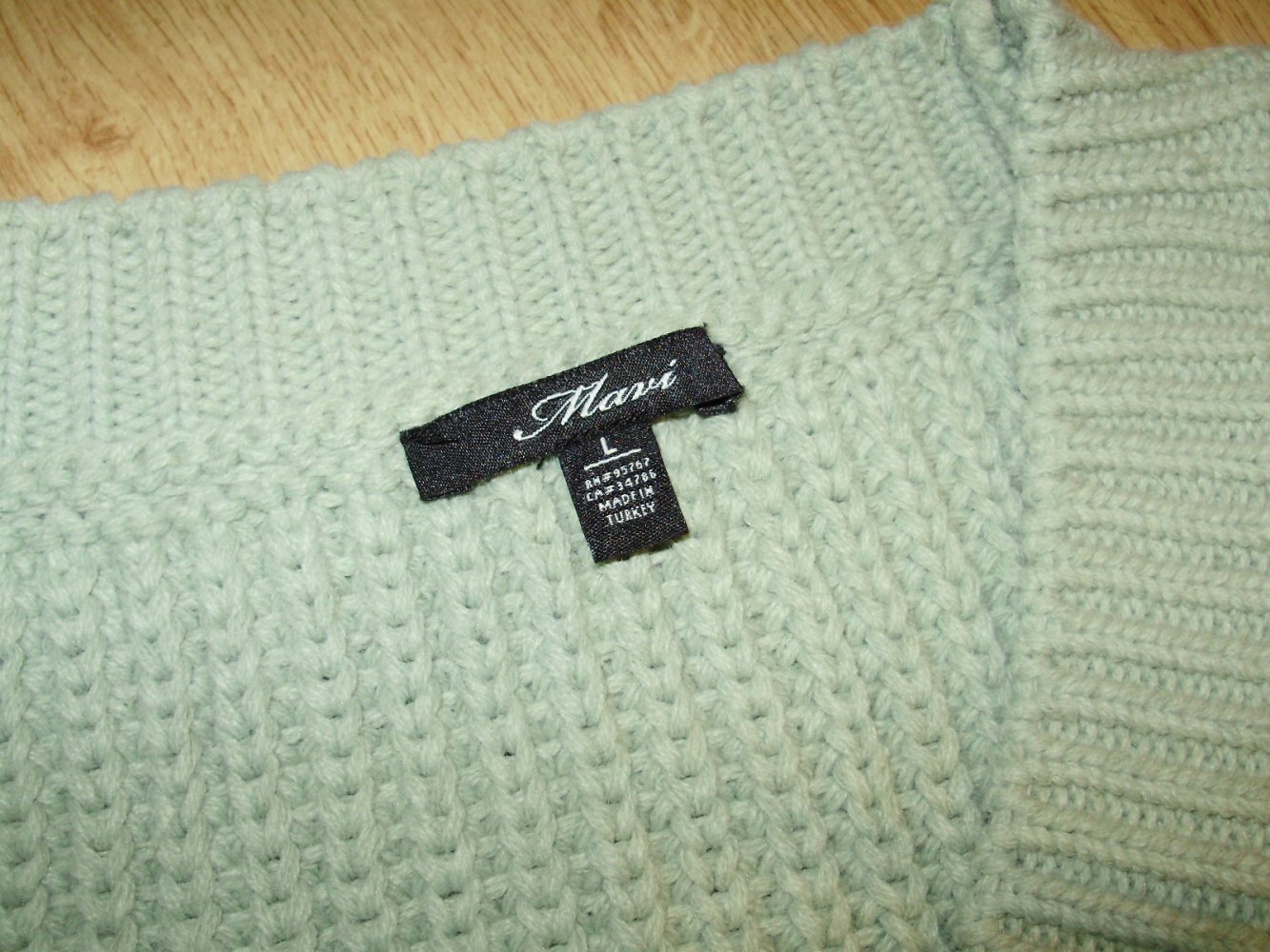 Mavi Strickjacke Cardigan salbei hellgrün dick L