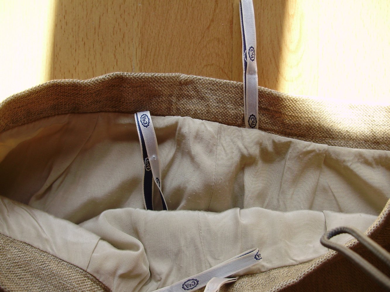 Rock beige meliert Falten Gr 42