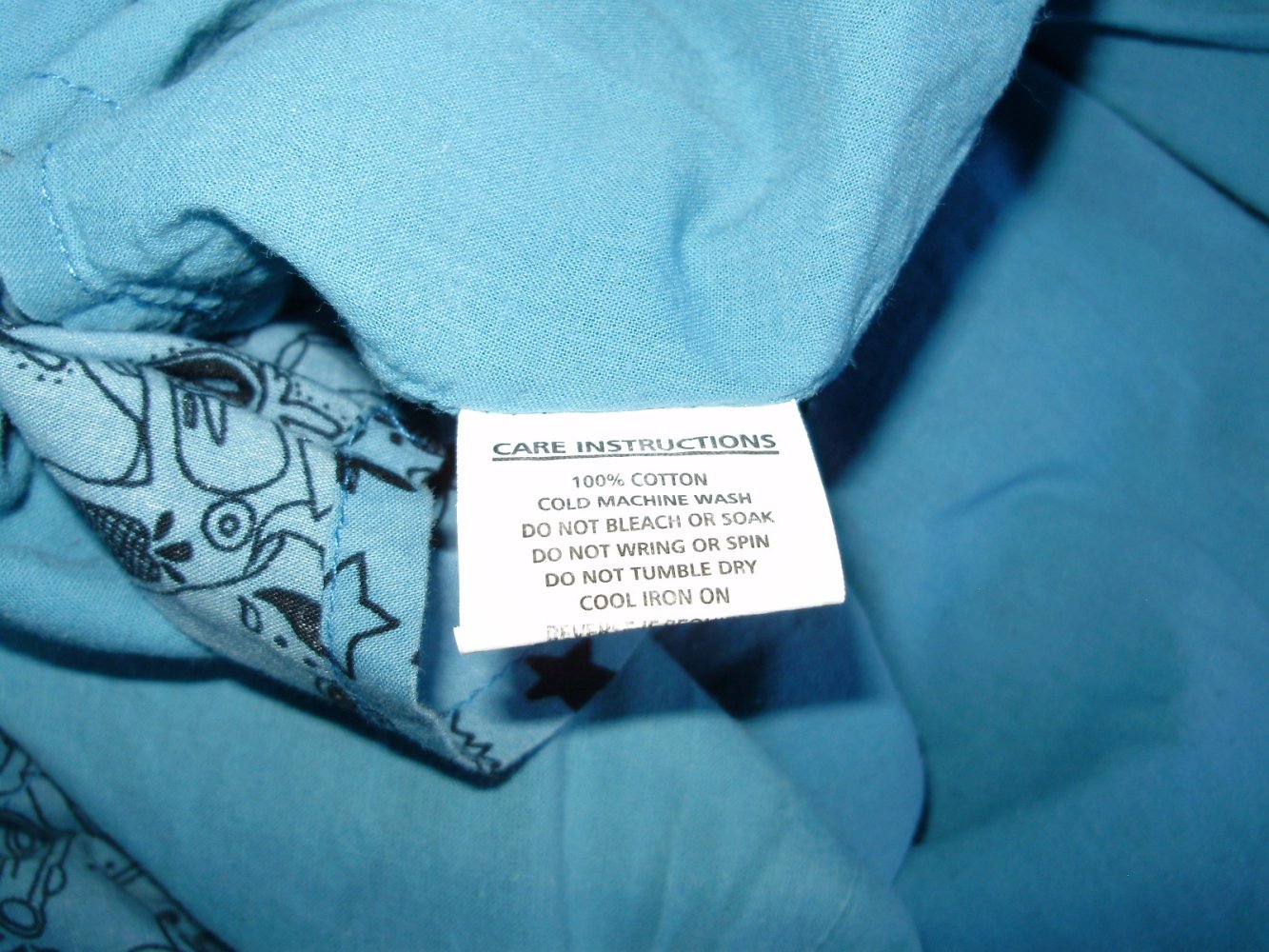 Dangerfield Kleid blau Muster Grunge gefüttert 10 = S/M