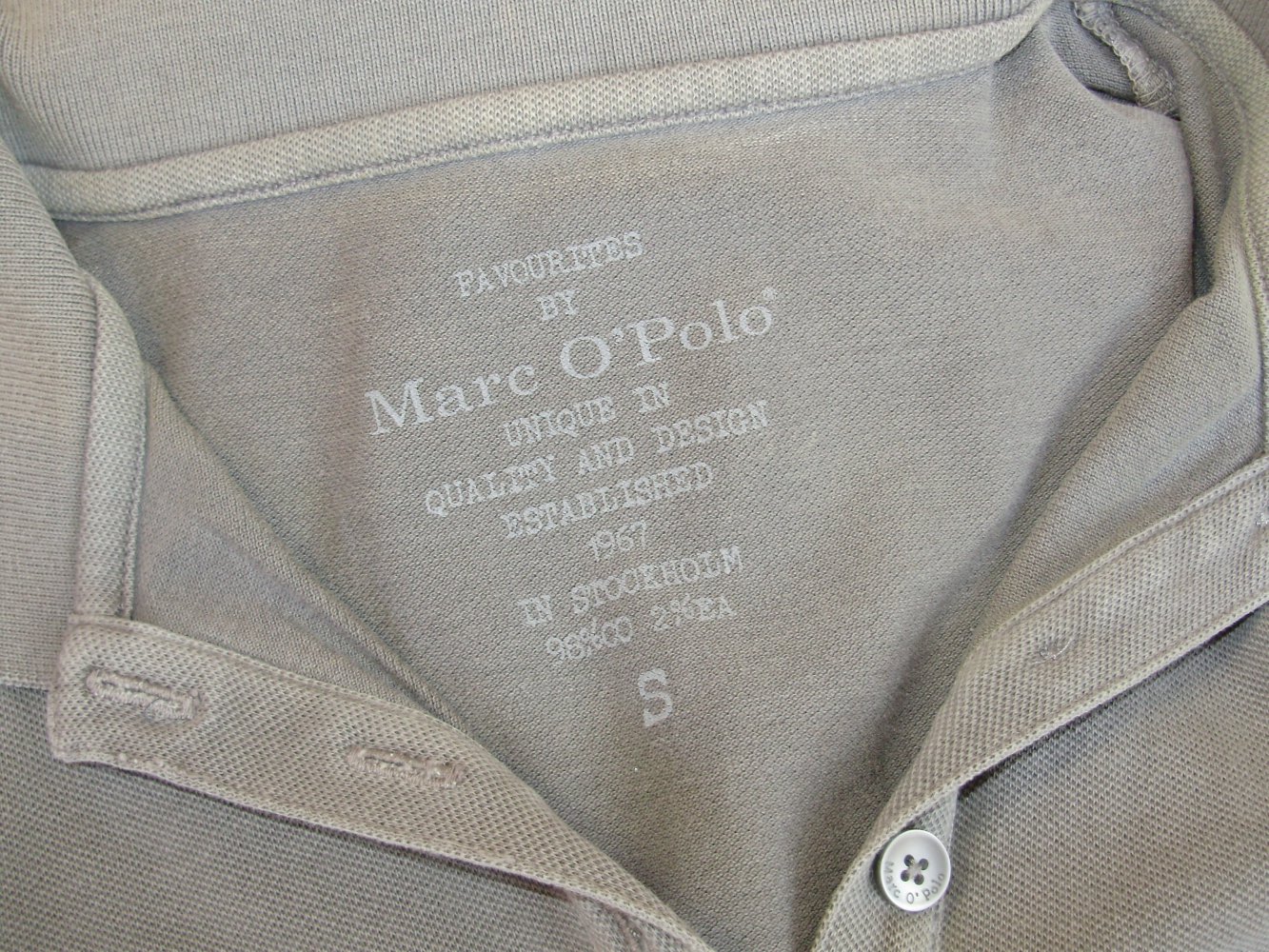 MOP Poloshirt hellgrau Gr S