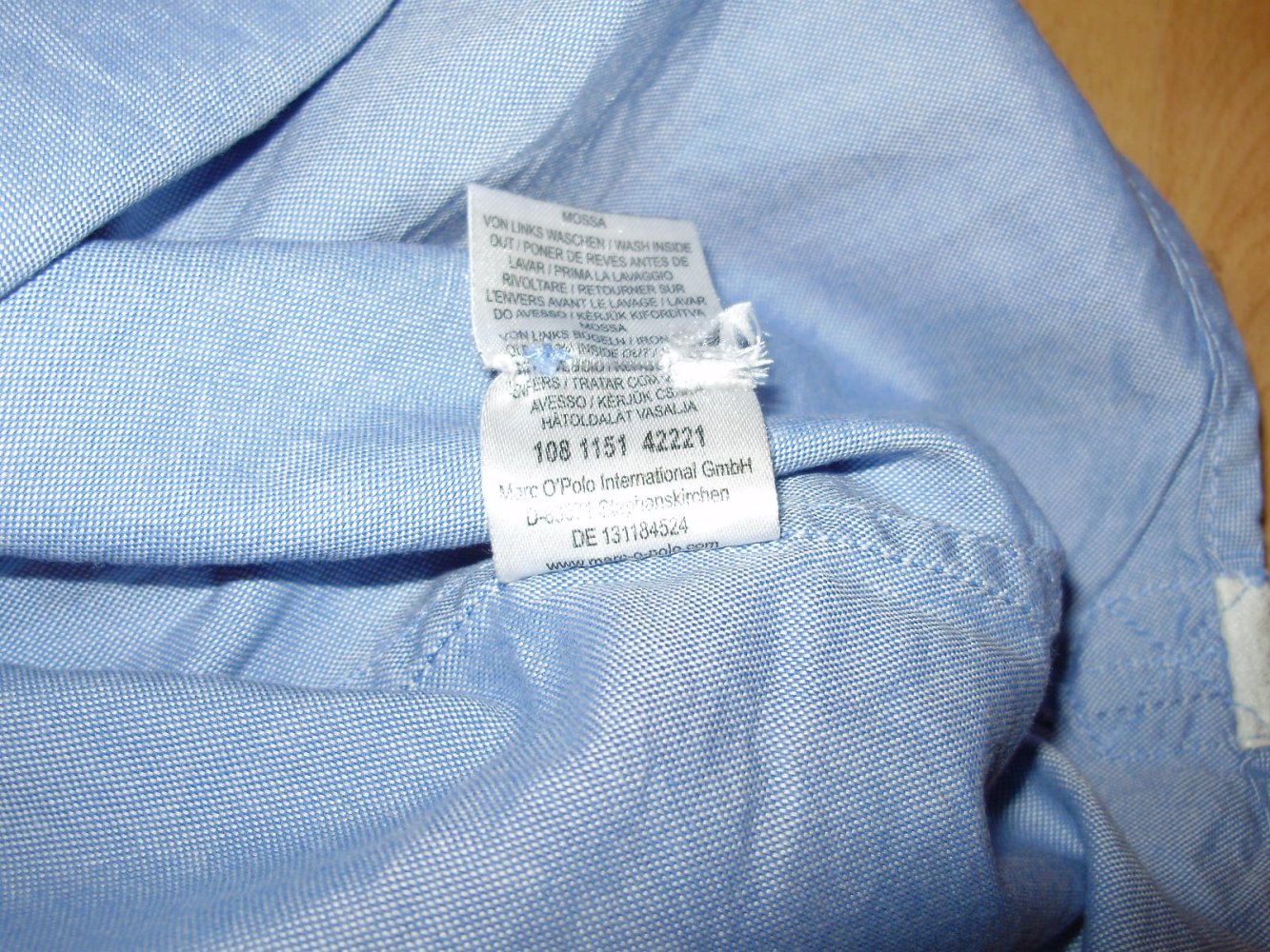 Marc O´Polo Bluse hellblau LA 100% BW 36