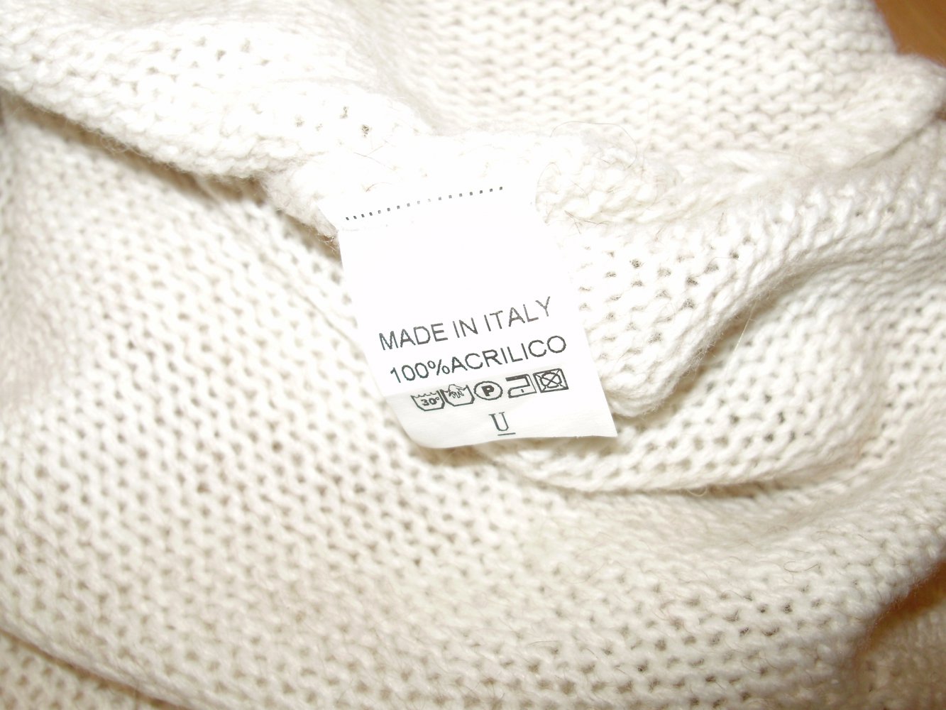 Pullover beige goldenes Muster weich Gr S M passend