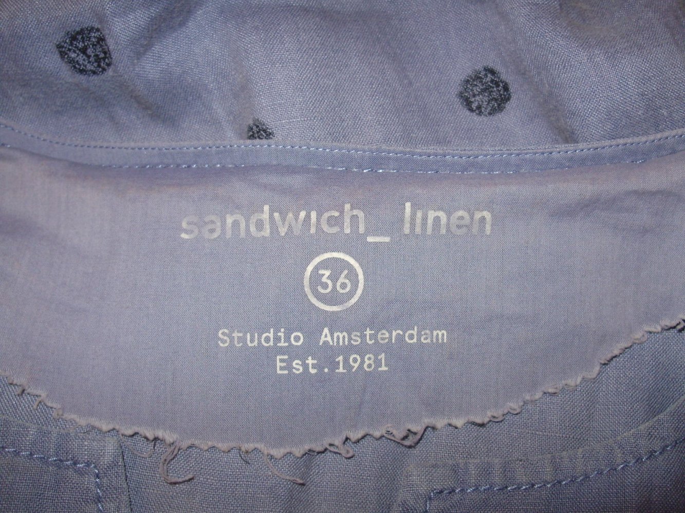 Sandwich Kleid 100% Leinen flieder dunkler 36