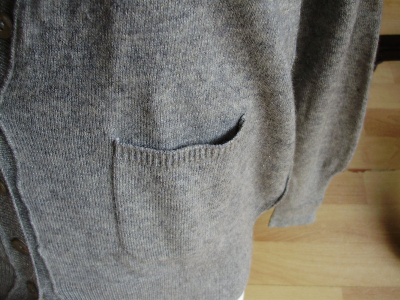 Herzensangelegenheit Cardigan grau 100% Kaschmir 36