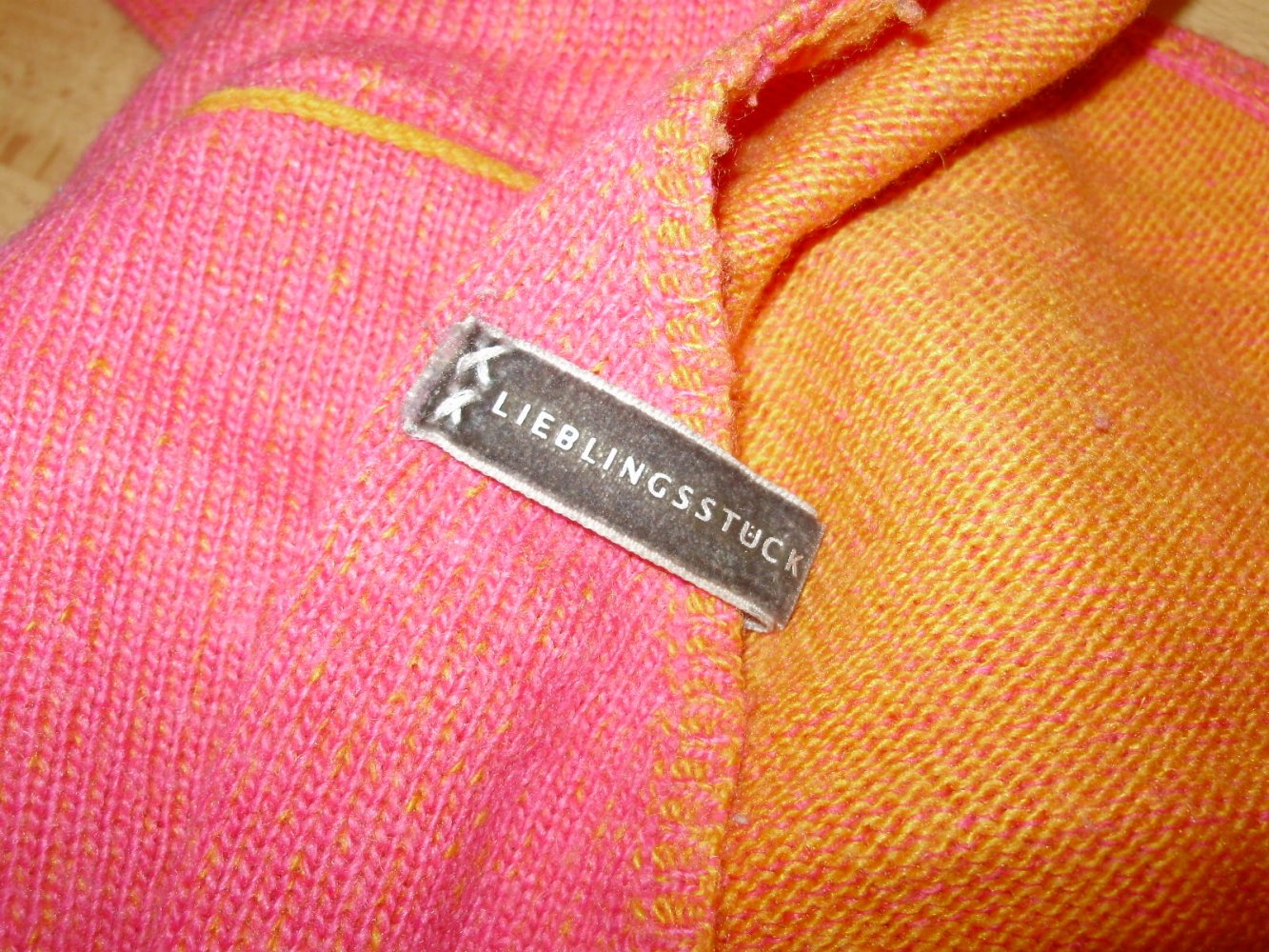 Lieblingsstück Pullover pink orange Wolle Kaschmir S