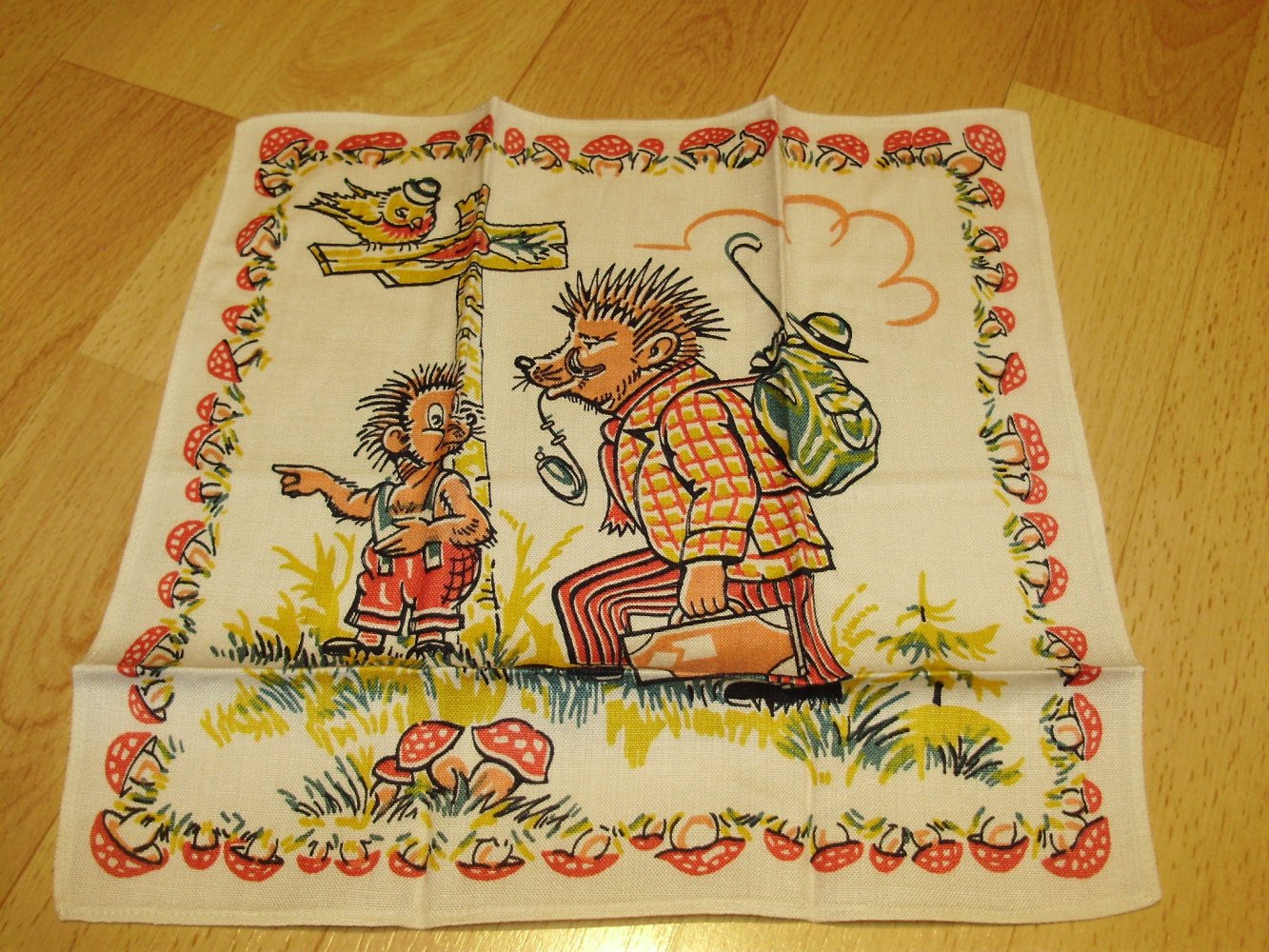 Taschentuch Kinder Mecki 50-er / 60- er Jahre NEU
