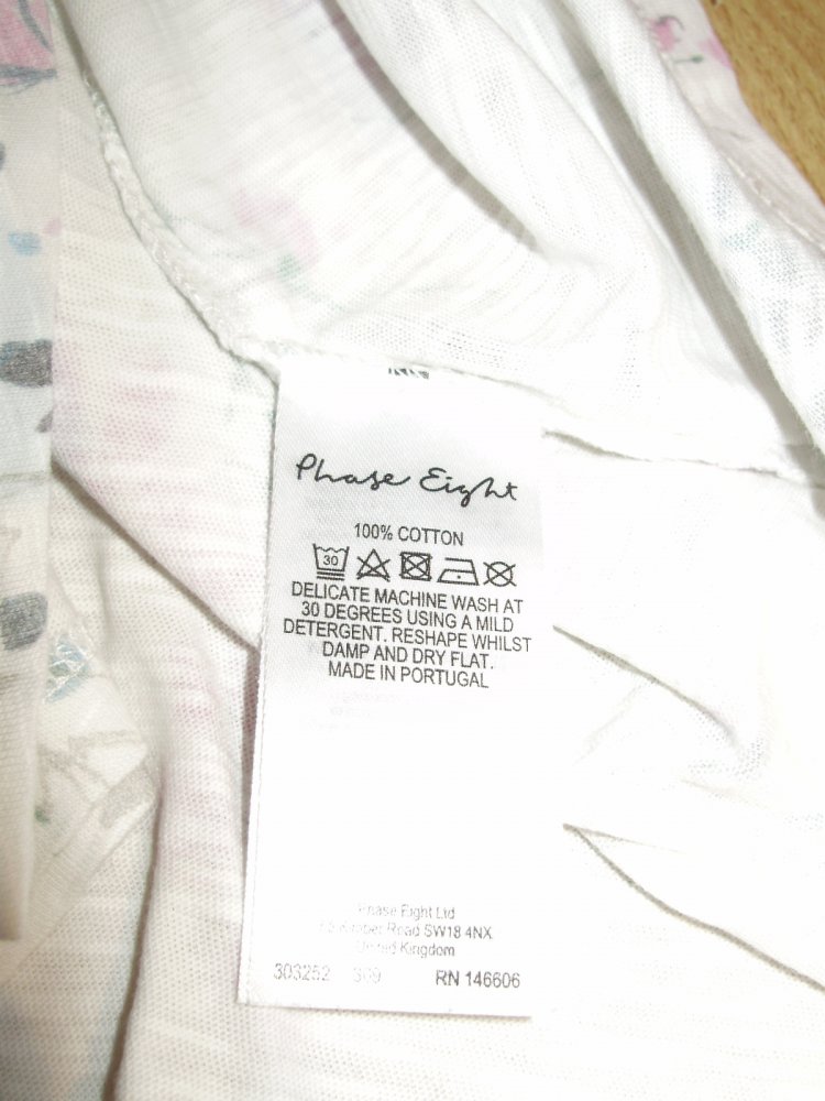 Phase Eight Shirt weiß pastell Blumen UK 12 = S