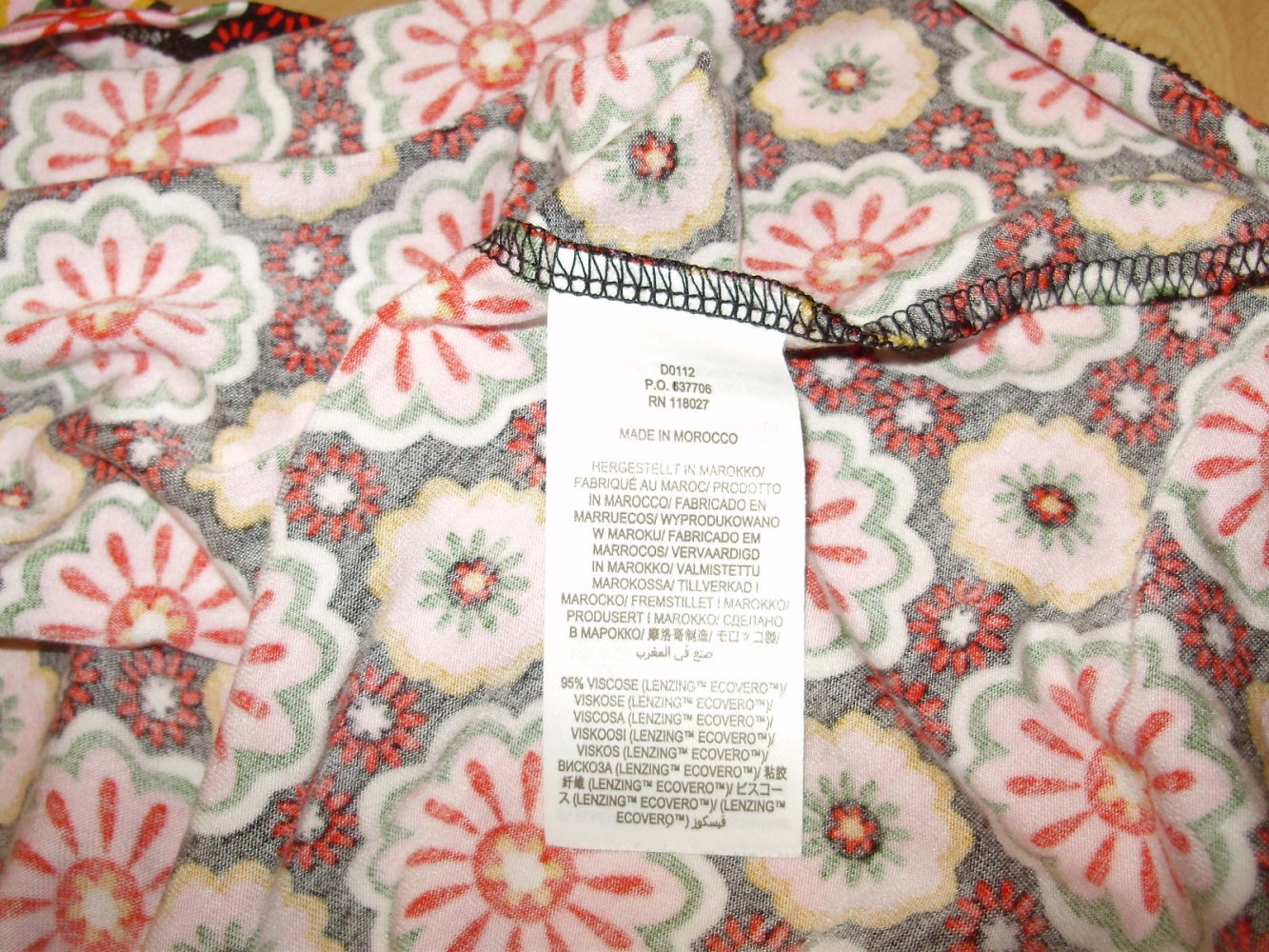 Boden Kleid Wickeloptik bunt Blumen Muster L