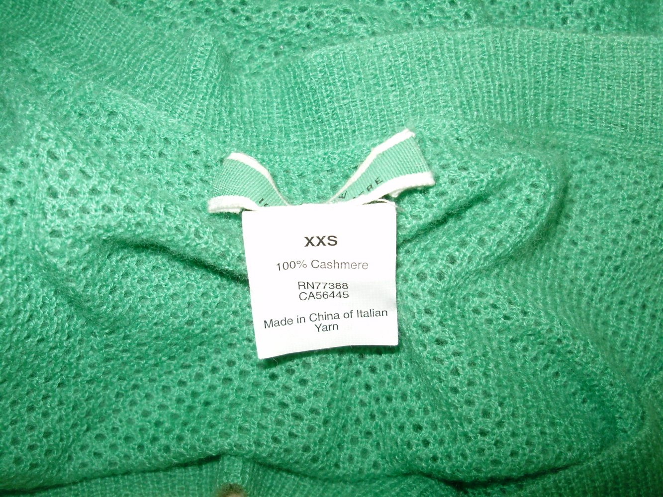 J. Crew Pullover 100% Kaschmir 7/8 Ärmel grün XXS