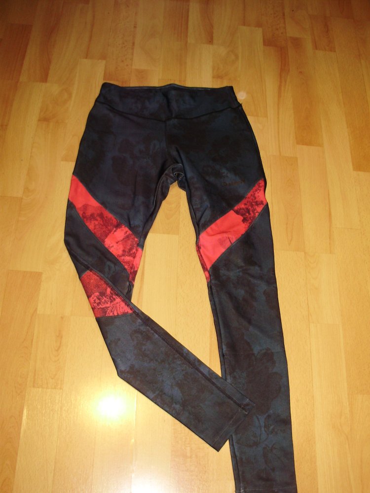 Desigual Leggings blau/ schwarz pink S