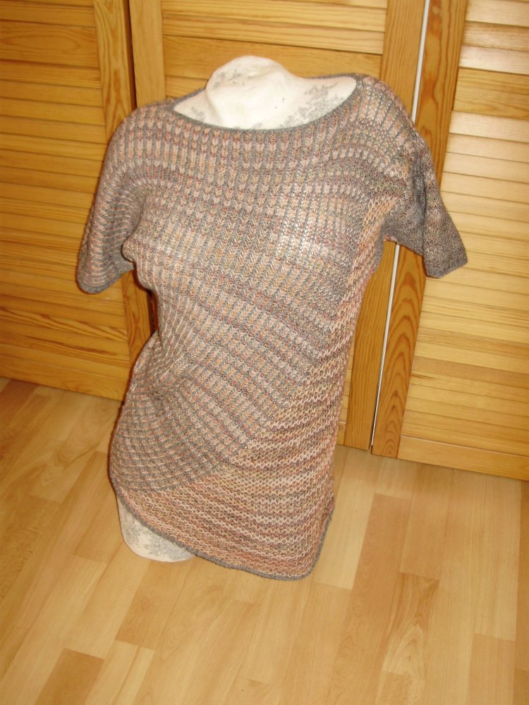 Pullover sehr ausgefallen braun grau beige Gr S M