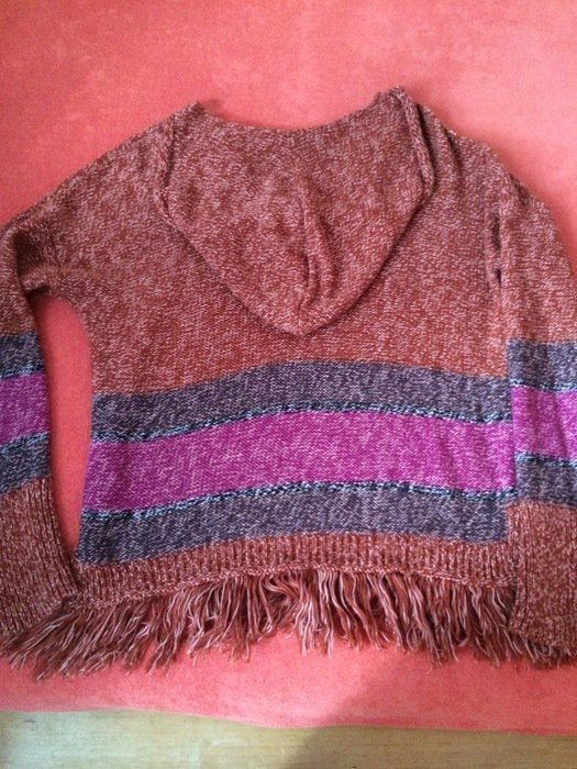 Fransen Kapuzen-Pullover von Hollister, Gr. XS/S