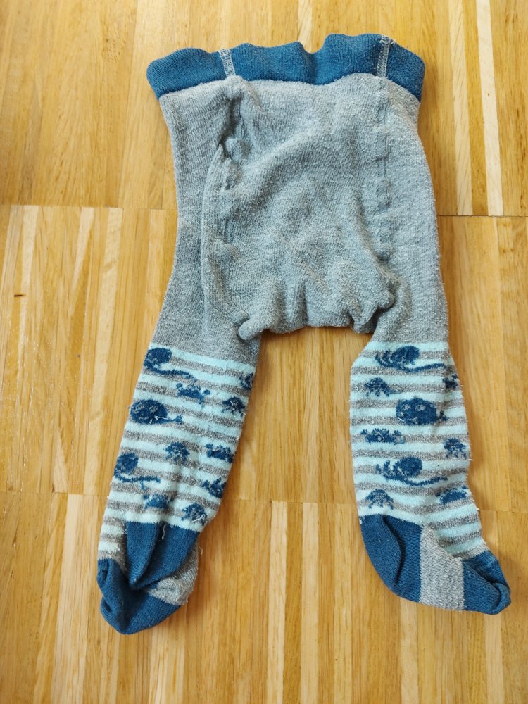 graublaue Strumpfhose Meerestiere Gr. 50/56