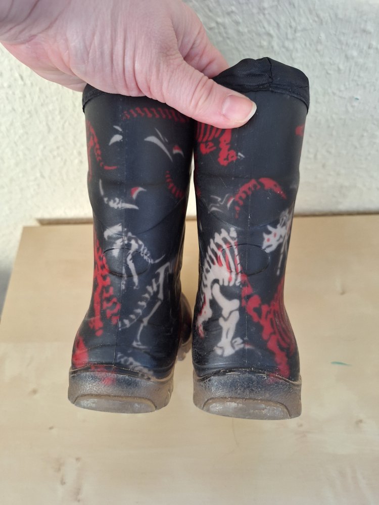 Gefütterte Gummistiefel mit Dinos, Gr. 25