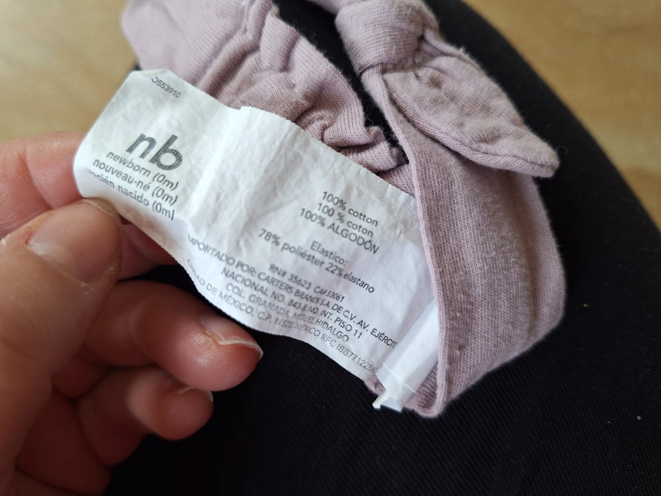 altrosa Haarband mit Schleife