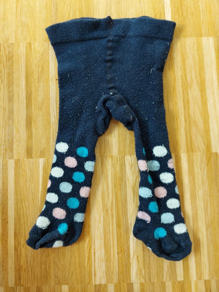 dunkelblaue Babystrumpfhose , gepunktet, Gr. 50-56